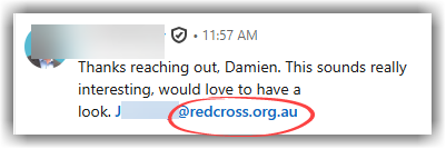Positive LinkedIn reply example